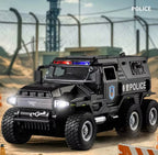 Police Truck Model Diecast Play Off-road Vehicle Sound and Light Sport Car Toys for Childrens