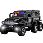 Police Truck Model Diecast Play Off-road Vehicle Sound and Light Sport Car Toys for Childrens