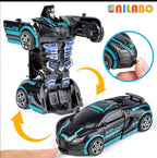 Transformable Robot Sports Car Toys, No Batteries, Educational Kids Gift, Colorful Model Vehicle for Play Learning
